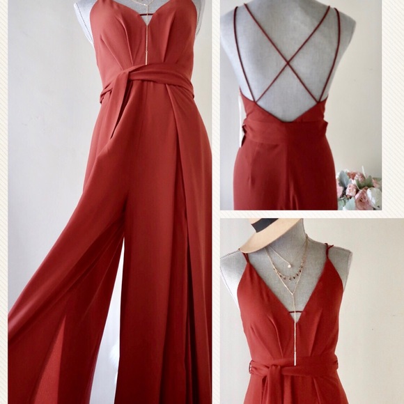 SIA-Breathtaking Jumpsuit in Dark Rose - Picture 5 of 5